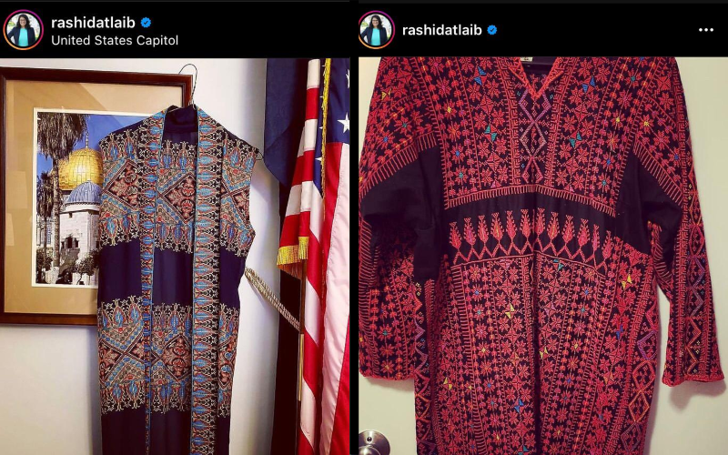 Rashida Tlaib Palestinian traditional dresses