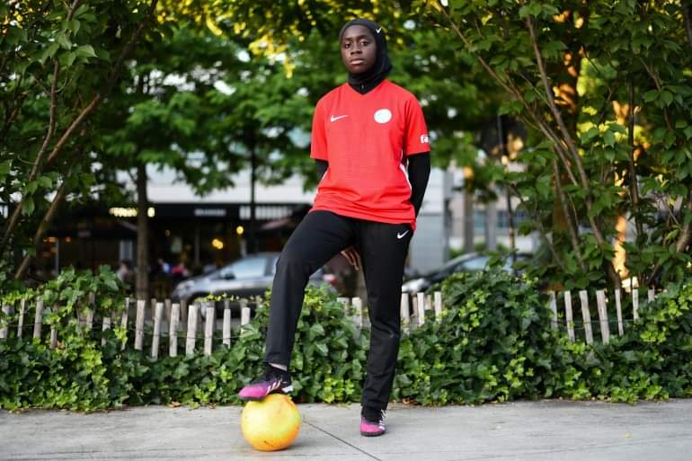 Female footballers tackle France’s on-pitch hijab ban
