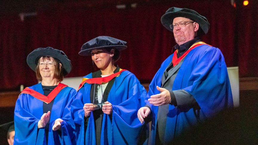 Two former Bradford College students received the highest title that the institution can bestow at the 2022 graduation ceremony at St George’s Hall, Bradford.  The Awards were initiated in 1933 and are given to inspirational individuals distinguished by their outstanding contribution to their fields, the College, or the City of Bradford.   Chief Executive Bana Gora received the Award for over 20 years of supporting women’s rights in the city and beyond. Bana is a former Bradford College BTEC National Busine