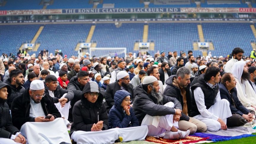 Rovers became the first football club in England to host Eid prayers on the pitch