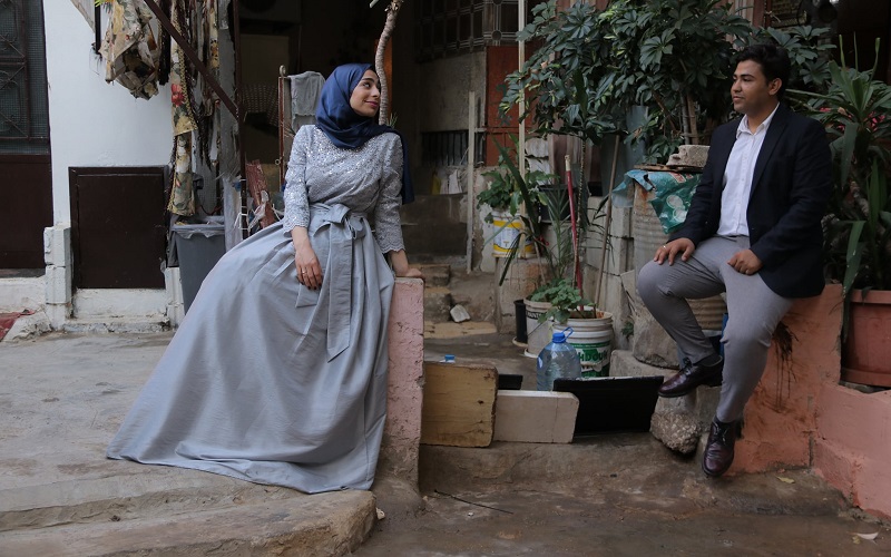 Shatila Refugee camp - Palestinian couple engagement